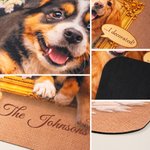 Personalized Pet Photo Non-Slip Door Mat with Title and Name Entryway Home Decor Housewarming Gift for Pet Owner Lover