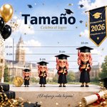 Figura 3D personalizada de graduación desde foto - Estatua de retrato de graduado personalizada con texto, regalo de recuerdo de graduación