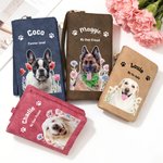 Personalised Birth Flower Pet Photo Foldable PU Leather Wallet with Name Daily Use Birthday Gift for Pet Lovers Owners