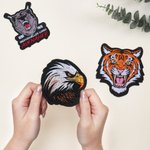 Personalisierter gestickter Aufnäher Aufbügler | mit Foto Team-Logo | DIY-Patch für Kleidung Taschen Caps | Geschenk für Teams Handarbeitsliebhaber