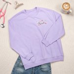 Personalized Colorful Embroidered Floral T-shirt Quarter Zip Sweatshirt Hoodie with Name and Occupation Nurse Week Appreciation Gift for Medical Staff