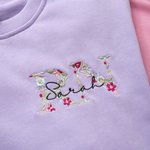 Personalized Colorful Embroidered Floral T-shirt Quarter Zip Sweatshirt Hoodie with Name and Occupation Nurse Week Appreciation Gift for Medical Staff