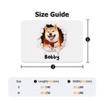 Personalised Pet Photo Bursting through the Wall Non-Slip Door Mat with Name Daily Use Housewarming Birthday Gift for Pet Lover