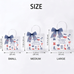 Personalized Lady Liberty Transparent Gift Bag with Text 4th of July Independence Day Party Gift for Family Friends