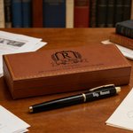 Set di penna e custodia personalizzate con testo, nome e iniziale - Regalo di ringraziamento per insegnanti