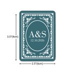 Personalized Floral Frame Initial Date Memorable Playing Card with Box Wedding Anniversary Gift for Couple Newlyweds