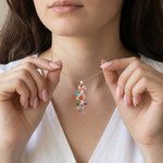 Gepersonaliseerde sierlijke geboorteketting met 1-6 namen Verjaardag Moederdagcadeau voor moeder oma vrouw