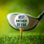 Personalised Best Daddy By Par Photo Golf Ball with Title Father's Day Golf Weekend Birthday Gift for Golf Father Player Lover