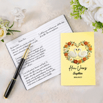Personalised Heart-Shaped Birth Flower Swan Wedding Vow Books with Name and Date Bridal Shower Party Wedding Gift for Newlyweds