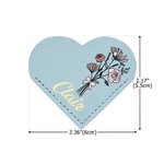 Personalized Pink Bow Birth Flower PU Leather Heart Bookmark with Name Birthday Anniversary Gift for Book Lovers Bookworms