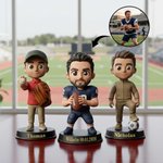 Personalisierte 3D Cartoon-Sportler Dekofigur | aus Foto mit Namen | Tischdeko | Fußball Team Andenken Geburtstag Geschenk für Sportliebhaber