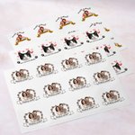 Personalisierte temporäre Cartoon-Gesichtsfoto Tattoos | wasserfest mit Namen und Datum | 12er-Set | Hochzeitsparty Geschenk für Brautpaar Gäste