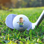 Personalised Best Daddy By Par Photo Golf Ball with Title Father's Day Golf Weekend Birthday Gift for Golf Father Player Lover