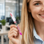 Personalized Birth Flower Bouquet 3-In-1 Glitter Ballpoint Pen with Name Daily Use Birthday Gift for Officers Students