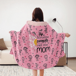 Personalised 1-16 Cartoon Line Art Kids Soft Cosy Hooded Blanket with Names Daily Use Mother's Day Birthday Gift for Gran Mum