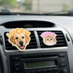 Personalised Pet Photo Acrylic Car Vent Clip with Name Dog Cat Air Vent Clip Cute Car Decor Birthday Gift for Pet Owners Drivers
