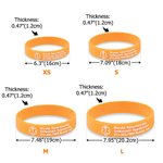 Personalized Multicolor Waterproof Silicone Emergency Medical Alert ID Band Bracelet with Engraved Text Gift for Diabetes Allergy Epilepsy Autism