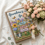Personalised Watercolour Floral Garden Butterfly Canvas Prints with Title and Names Wall Decor Ship from USA Birthday Gift for Grandma Gardening Lover