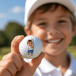 Personalised Best Daddy By Par Photo Golf Ball with Title Father's Day Golf Weekend Birthday Gift for Golf Father Player Lover