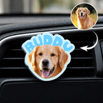 Personalised Pet Photo Acrylic Car Vent Clip with Name Dog Cat Air Vent Clip Cute Car Decor Birthday Gift for Pet Owners Drivers