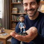 Personalisierte 3D Cartoon-Sportler Dekofigur | aus Foto mit Namen | Tischdeko | Fußball Team Andenken Geburtstag Geschenk für Sportliebhaber