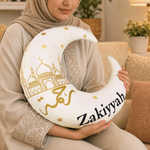 Personalized Islam Moon Star Soft Pillow with Name Home Decor Daily Use Birthday Islamic Eid Gift for Boy Girl Kid