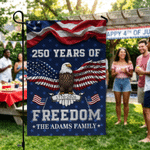 Personalised Stars & Stripes American Flag Garden Flag with Text American Semiquincentennial Independence Day Gift for American Families Patriots