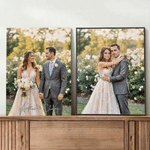 Personalized Memorable Oil Painting Photo Canvas Prints with Names Warm Minimalist Home Decor Ship from USA Wedding Anniversary Gift for Couple