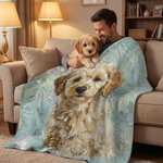 Couverture personnalisée avec photo de l'animal de compagnie et nom Cadeau d'anniversaire pour les amoureux des animaux de compagnie