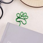 Personalised Multicolour Paw Name Aluminium Wire Bookmark Book Club Birthday Back to School Teacher's Day Gift for Bookworms Pet Lovers