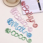 Personalised Multicolour Paw Name Aluminium Wire Bookmark Book Club Birthday Back to School Teacher's Day Gift for Bookworms Pet Lovers