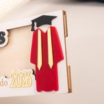 Henkilökohtainen valmistumis puku Grad Cap Design puinen rahan haltija nimi ja vuosi Valmistuminen lahja valmistuneille