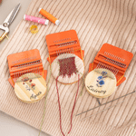 Personalized Birth Flower Small Speedweve Darning Loom with Name Handheld Mending Tool Birthday Gift for Sewing Lovers Mom Darning Enthusiasts