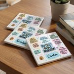 Personalized Daily Bible Affirmations Ceramic Mug with Name and Coaster Birthday Faith Encouragement Baptism Gift for Christian