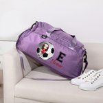 Bolsa de viaje grande impermeable personalizada con nombre e inicial de personaje de baloncesto de dibujos animados regalo de cumpleaños para mamá amante de los deportes