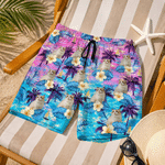 Personalised Hawaiian Tropical Quick Dry Swim Trunks Beach Shorts with Mesh Brief and Photo Beach Party Birthday Holiday Gift for Men
