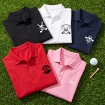 Polo respirant multicolore personnalisé avec nom Club de golf Anniversaire Fête des pères Cadeau pour les joueurs de golf Pères
