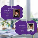 Personalized Ceramic Class of 2026 Name Tag Ornament with Photo and School Name Graduation Gift for Graduates