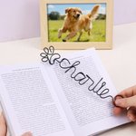 Personalised Multicolour Paw Name Aluminium Wire Bookmark Book Club Birthday Back to School Teacher's Day Gift for Bookworms Pet Lovers