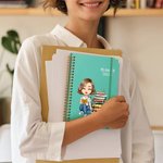 Planificador 2026 personalizado cuaderno A5 con nombre y personaje de dibujo animado páginas semanales y mensuales regalo de cumpleaños para amigos
