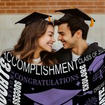 Personalised Class of 2026 You Did It  Graduation Cap Soft Throw Blanket with Name and Year Home Decor Graduation Party Gift for Graduates