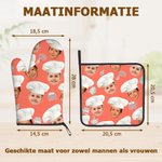 Gepersonaliseerde ovenhandschoen en pannenlapset met foto van kindergezicht origineel verjaardagscadeau of housewarmingcadeau voor kookliefhebbers