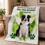 Personalised Paw Print Angel Pet Photo Soft Throw Blanket with Name and Year Memorial Birthday Anniversary Gift for Pet Owners