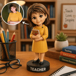 Personalized 3D Photo Figurine Ornament with Base and Text Desk Decoration Birthday Gift for Teacher New Student