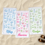 Serviette de plage surdimensionnée à séchage rapide, personnalisée et amusante sur le thème du mah-jong, avec prénom – Cadeau idéal pour les vacances d'été ou une fête sur la plage, destiné aux amateu