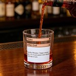 Personalized Classic Card Design 10 oz Old Fashioned Rock Whiskey Glass with Bottom Text Birthday Gift for Man Bartender Whiskey Enthusiast