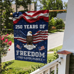 Personalised Stars & Stripes American Flag Garden Flag with Text American Semiquincentennial Independence Day Gift for American Families Patriots