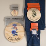 Personalized Birth Flower Small Speedweve Darning Loom with Name Handheld Mending Tool Birthday Gift for Sewing Lovers Mom Darning Enthusiasts