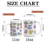Personalized Daily Bible Affirmations Ceramic Mug with Name and Coaster Birthday Faith Encouragement Baptism Gift for Christian