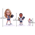 Personalised Pickleball Comics Face Photo Wooden Acrylic Keychain Car Charm Magnet Standee with Name Birthday Gift for Pickleball Lovers Players